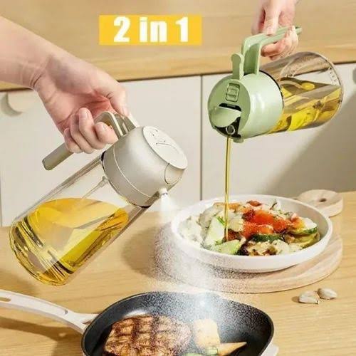 2 In 1 Sprayable & Pourable Cooking Oil Bottle 500ml